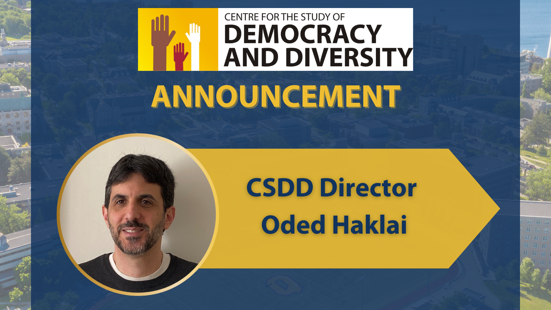 Announcement of the New Director of the Centre for the Study of